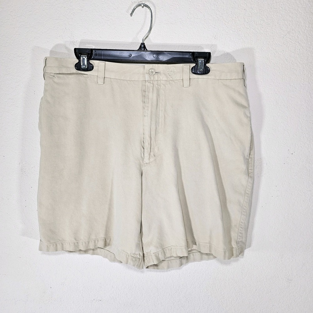 Nat Nast Wheat Color Casual Flat Front Chino Shorts 100% Silk Mens Size 36‎
